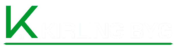 Kirling Byg logo i hvid